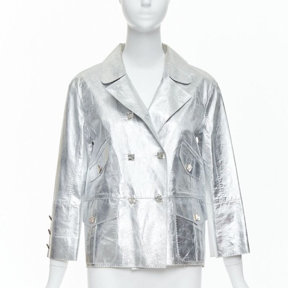 Louis Vuitton Leather Crystal Jacket